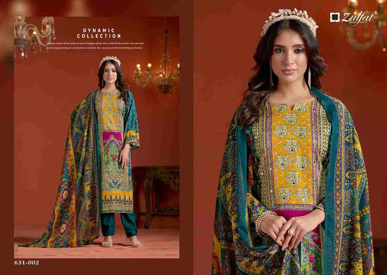 Raabta Vol-5 By Zulfat 631-001 To 631-006 Series Beautiful Festive Suits Stylish Fancy Colorful Casual Wear & Ethnic Wear Pure Jam Cotton Print Dresses At Wholesale Price