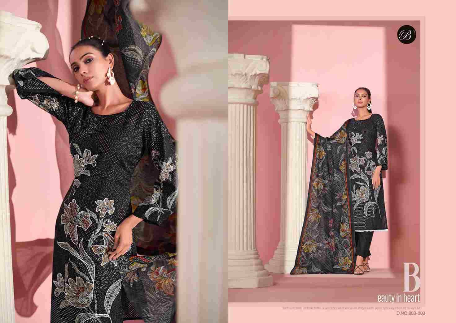 Safeena By Belliza 803-001 To 803-006 Series Beautiful Stylish Festive Suits Fancy Colorful Casual Wear & Ethnic Wear & Ready To Wear Pure Cotton Digital Print Dresses At Wholesale Price