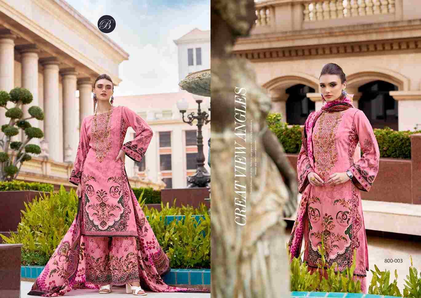 Dilshad Vol-3 By Belliza 800-001 To 800-008 Series Beautiful Festive Suits Stylish Fancy Colorful Casual Wear & Ethnic Wear Pure Viscose Rayon Print Dresses At Wholesale Price