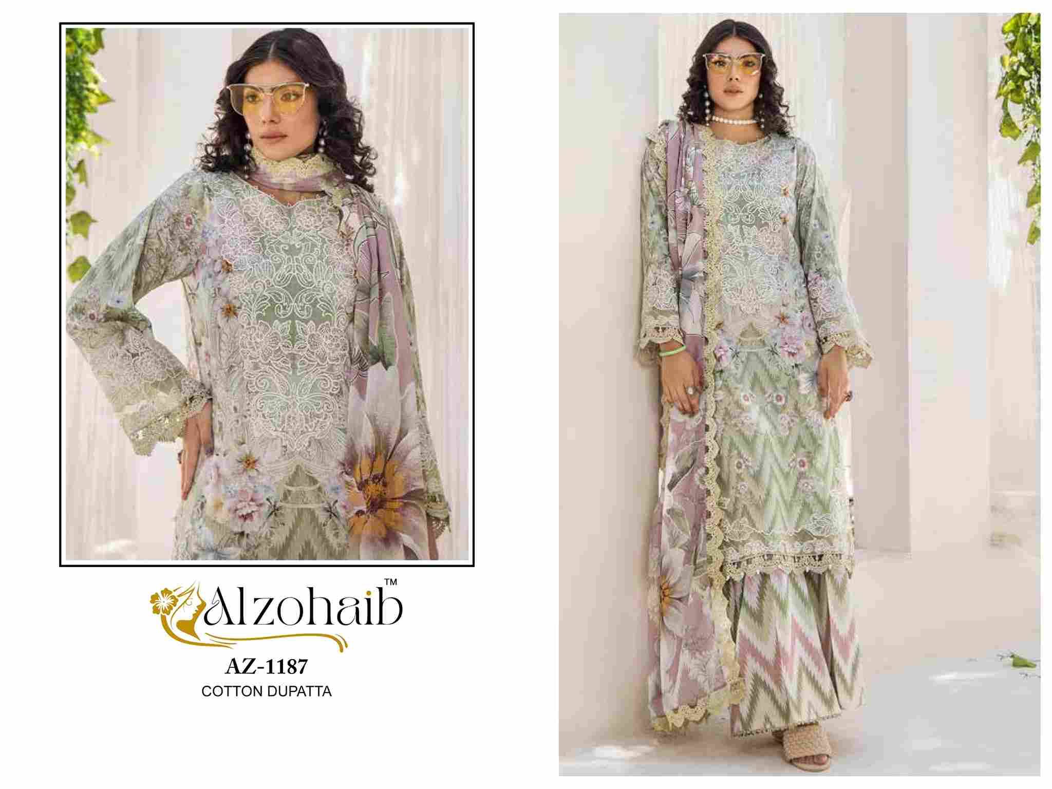 Sakina By Alzohaib Series Beautiful Pakistani Suits Stylish Fancy Colorful Party Wear & Occasional Wear Pure Cotton Print Dresses At Wholesale Price