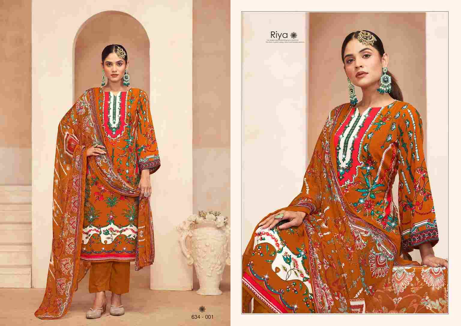 Riya By Zulfat 634-001 To 634-006 Series Beautiful Festive Suits Stylish Fancy Colorful Casual Wear & Ethnic Wear Pure Viscose Rayon Print Dresses At Wholesale Price