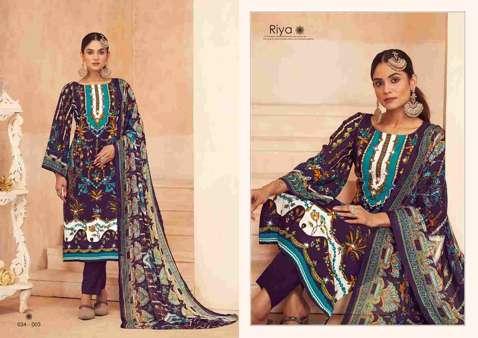 Riya By Zulfat 634-001 To 634-006 Series Beautiful Festive Suits Stylish Fancy Colorful Casual Wear & Ethnic Wear Pure Viscose Rayon Print Dresses At Wholesale Price