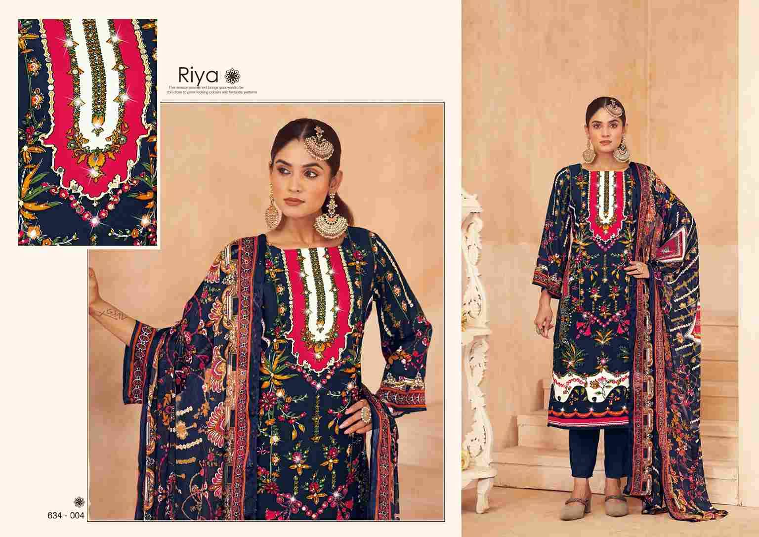 Riya By Zulfat 634-001 To 634-006 Series Beautiful Festive Suits Stylish Fancy Colorful Casual Wear & Ethnic Wear Pure Viscose Rayon Print Dresses At Wholesale Price