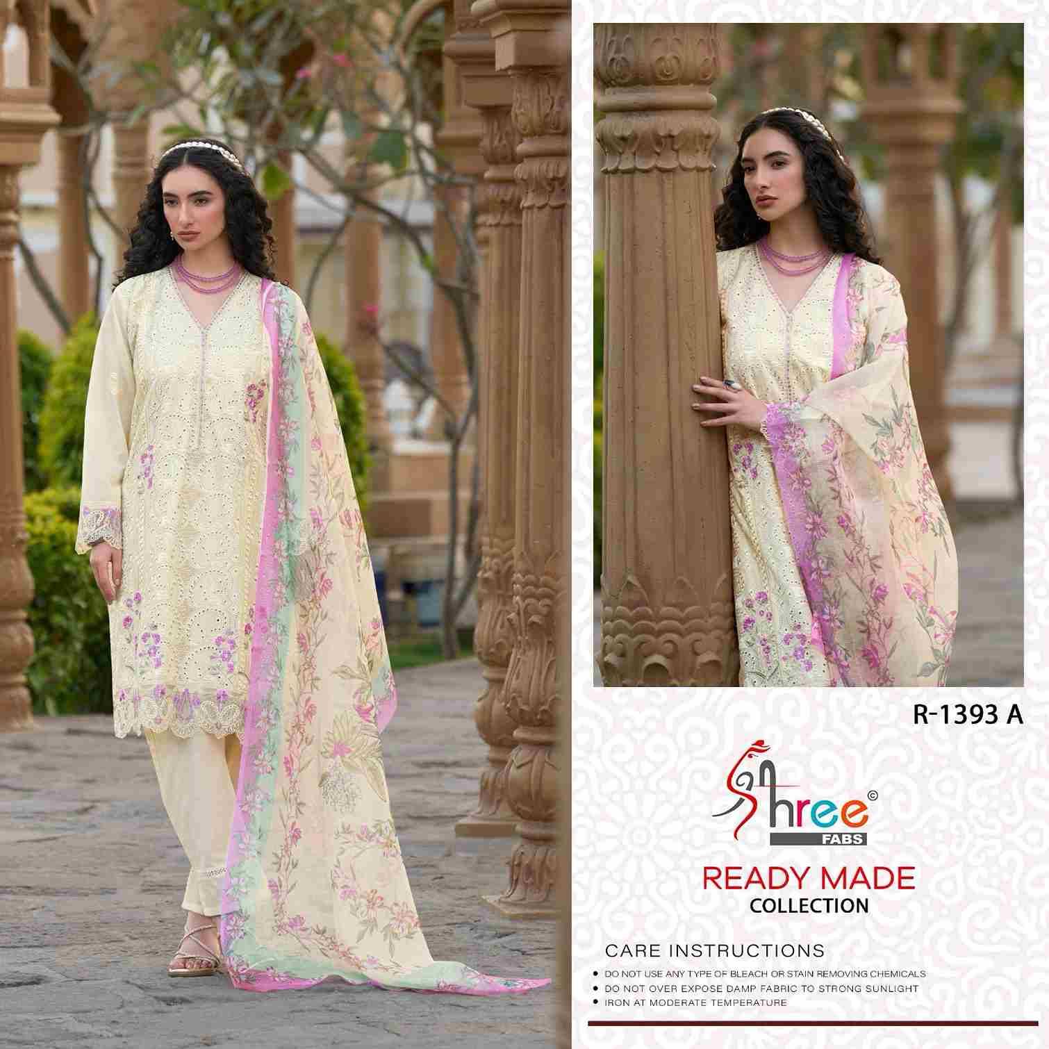 Shree Fabs Hit Design R-1393 Colours By Shree Fabs R-1393 -A To K-1393-D Series Designer Pakistani Suits Collection Beautiful Stylish Fancy Colorful Party Wear & Occasional Wear Cambric Lawn Cotton Dresses At Wholesale Price