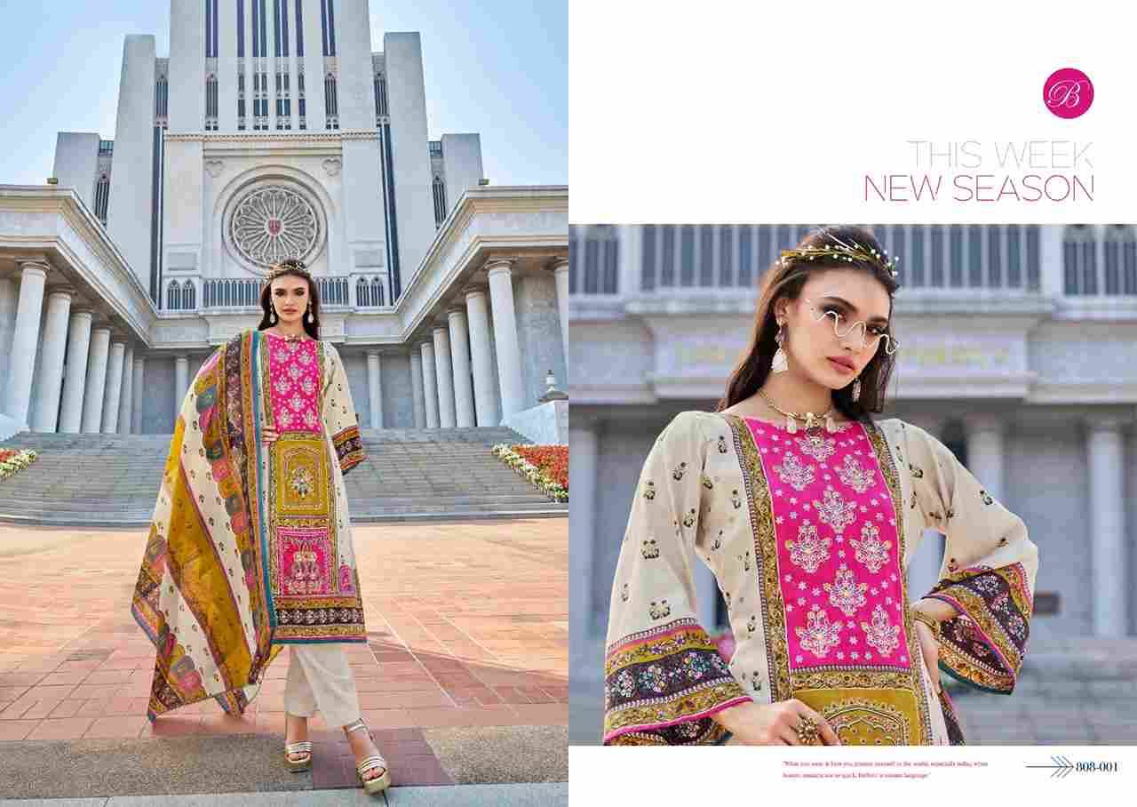 Dil E Nagma By Belliza 808-001 To 808-008 Series Beautiful Festive Suits Colorful Stylish Fancy Casual Wear & Ethnic Wear Pure Jam Cotton Print Dresses At Wholesale Price