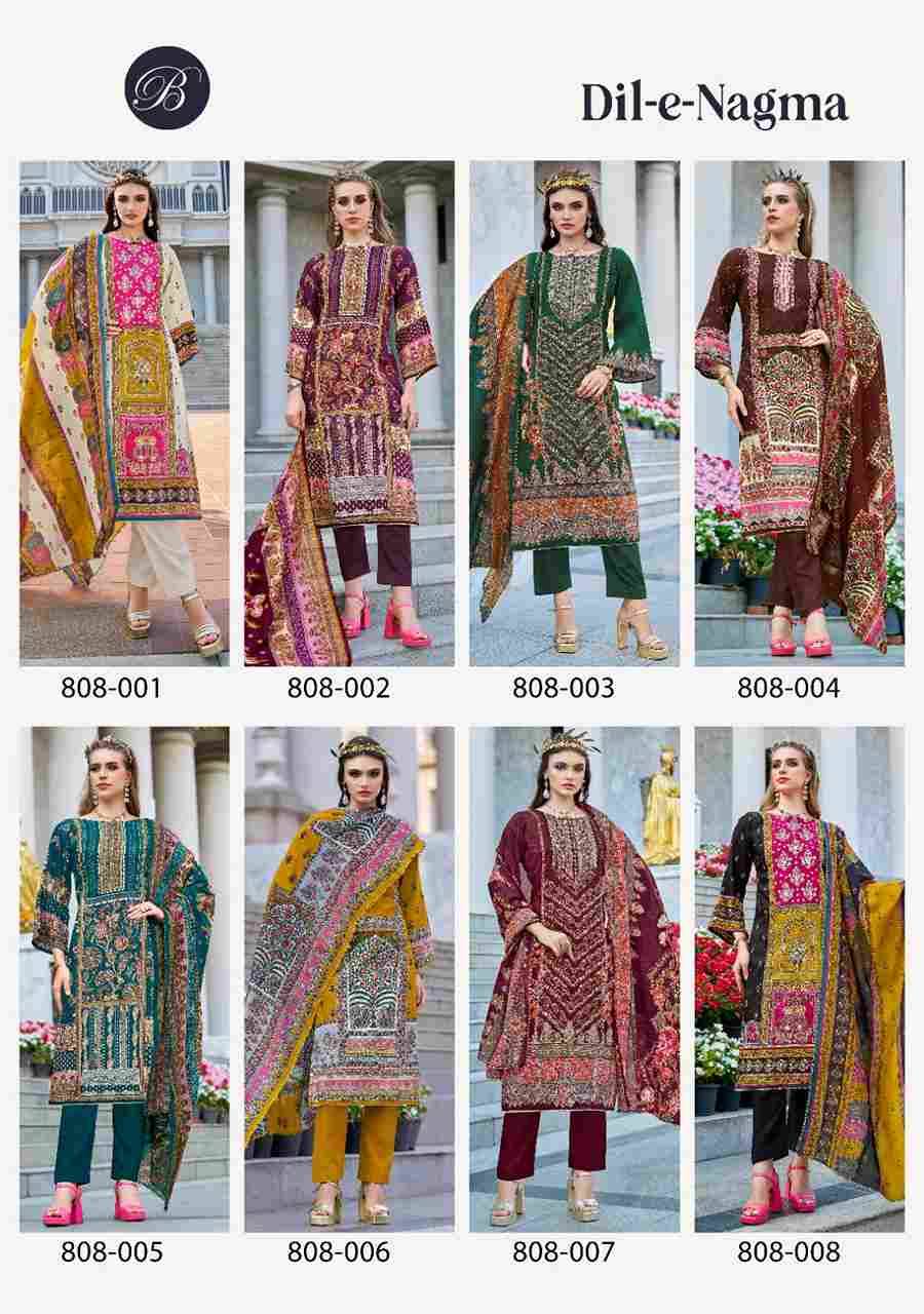 Dil E Nagma By Belliza 808-001 To 808-008 Series Beautiful Festive Suits Colorful Stylish Fancy Casual Wear & Ethnic Wear Pure Jam Cotton Print Dresses At Wholesale Price