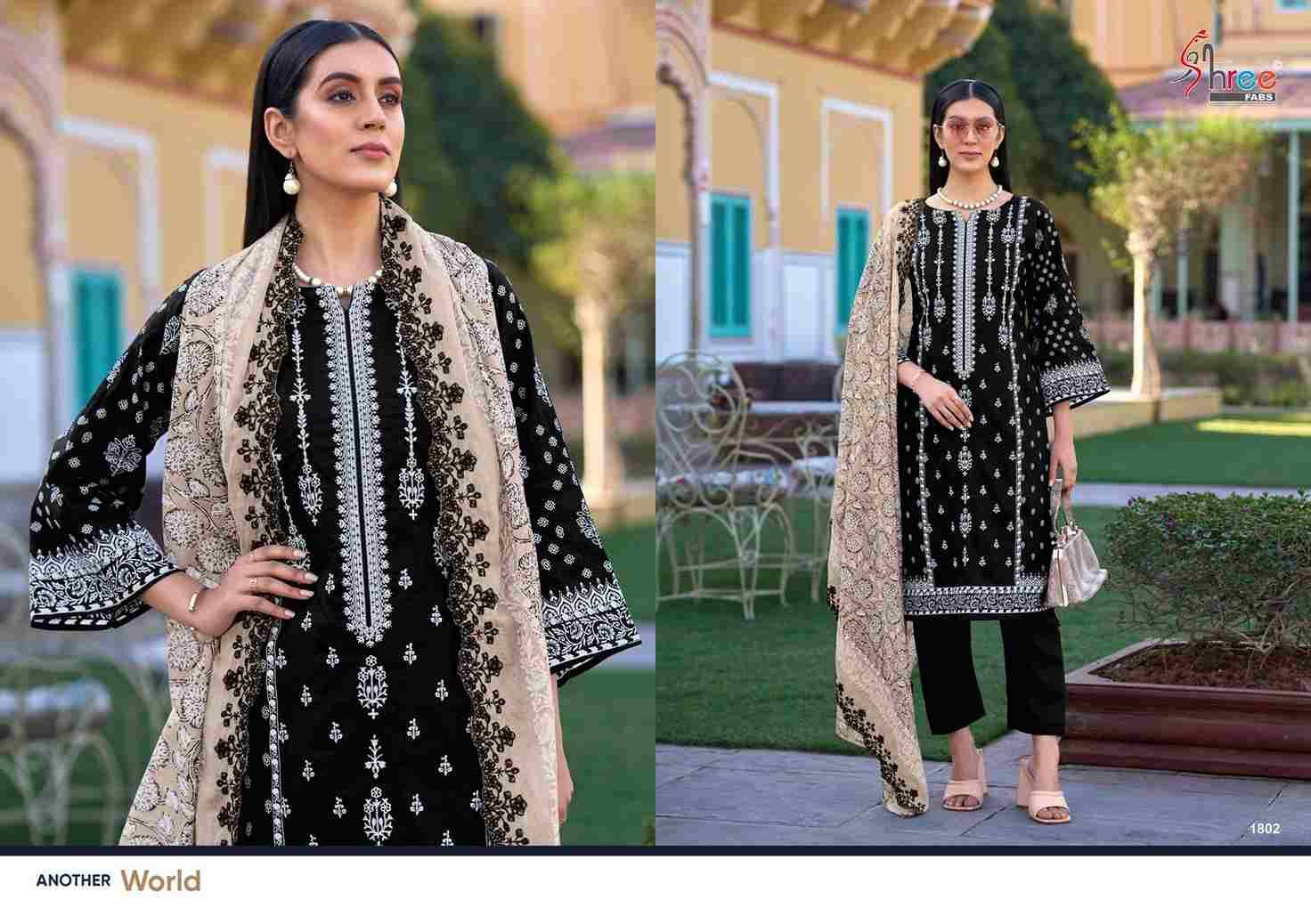 Bin Saeed Lawn Collection Vol-18 By Shree Fabs 1801 To 1806 Series Beautiful Pakistani Suits Colorful Stylish Fancy Casual Wear & Ethnic Wear Pure Cotton With Embroidered Dresses At Wholesale Price