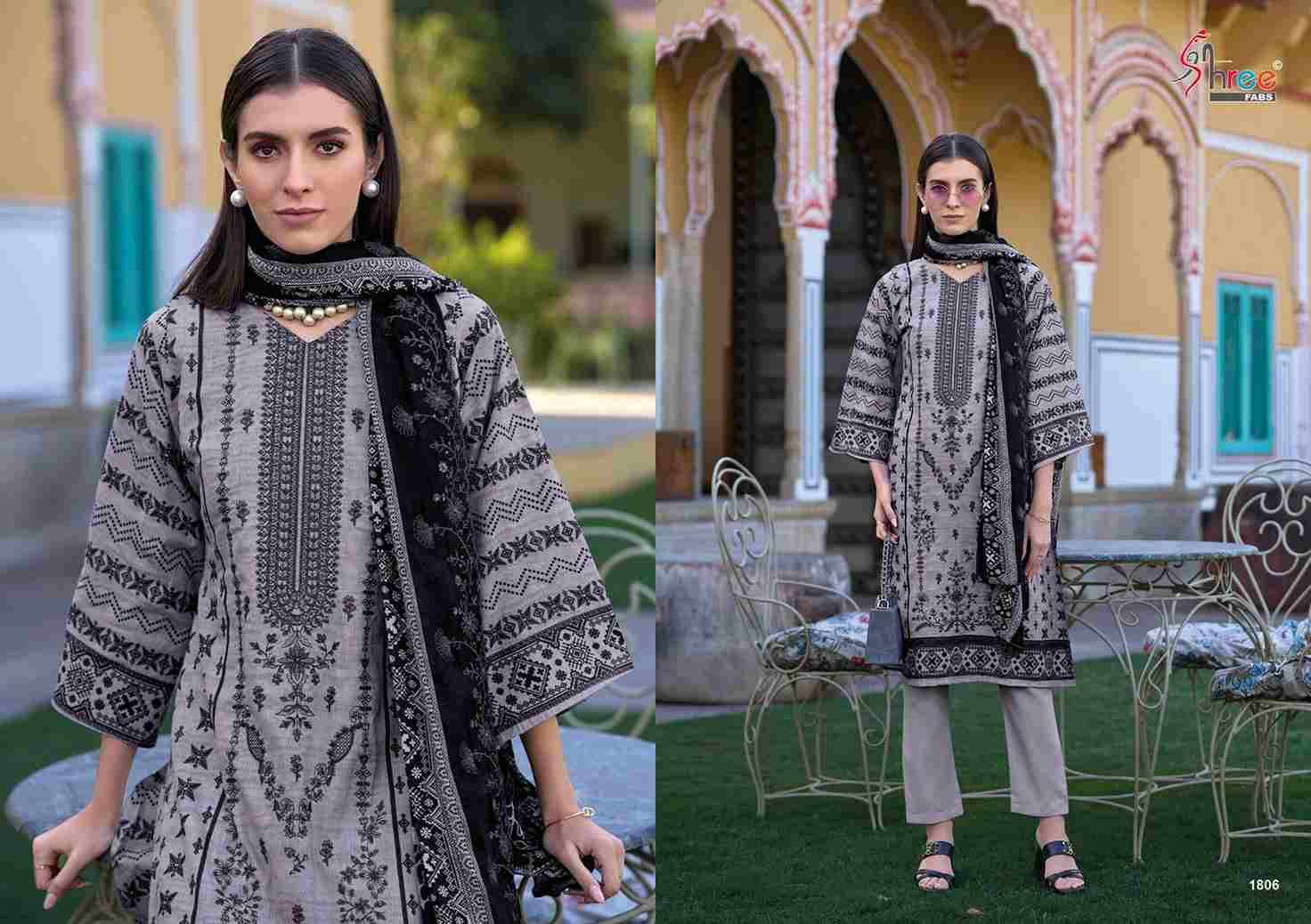 Bin Saeed Lawn Collection Vol-18 By Shree Fabs 1801 To 1806 Series Beautiful Pakistani Suits Colorful Stylish Fancy Casual Wear & Ethnic Wear Pure Cotton With Embroidered Dresses At Wholesale Price