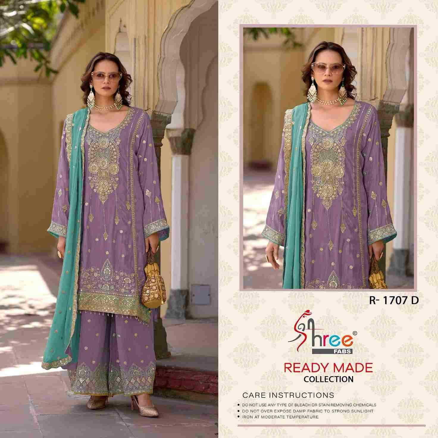 Shree Fabs Hit Design R-1707 Colours By Shree Fabs R-1707 -A To R-1707-D Series Beautiful Pakistani Suits Stylish Fancy Colorful Party Wear & Occasional Wear Viscose Embroidered Dresses At Wholesale Price