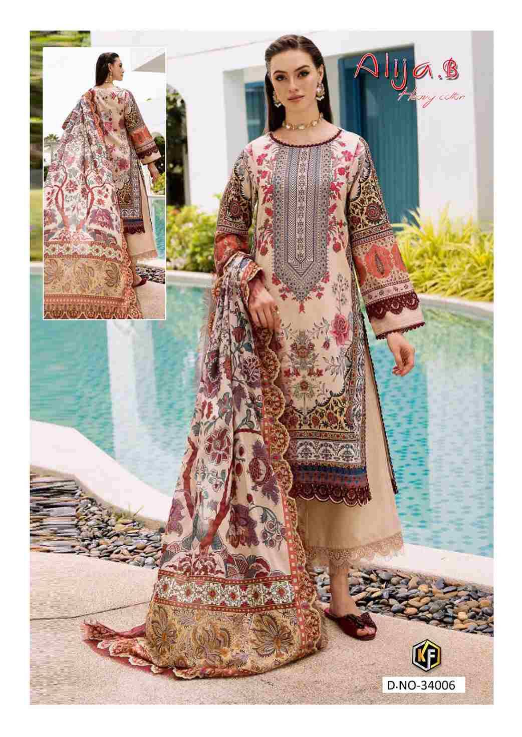 Alija.B Vol-34 By Keval Fab 34001 To 34006 Series Beautiful Stylish Festive Suits Fancy Colorful Casual Wear & Ethnic Wear & Ready To Wear Heavy Cotton Print Dresses At Wholesale Price