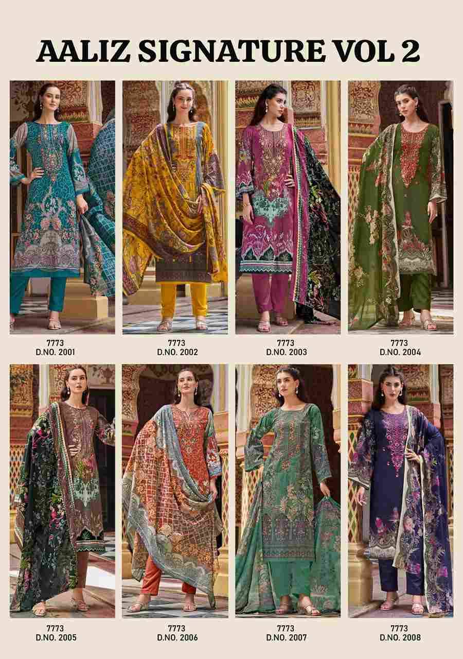 Signature Vol-2 By Aaliz Prints 2001 To 2008 Series Beautiful Festive Suits Stylish Fancy Colorful Casual Wear & Ethnic Wear Pure Cotton Print Dresses At Wholesale Price