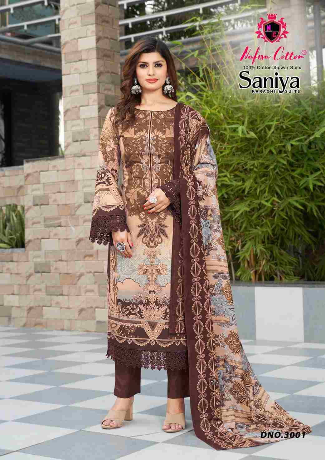 Saniya Vol-3 By Nafisa Cotton 3001 To 3006 Series Beautiful Stylish Festive Suits Fancy Colorful Casual Wear & Ethnic Wear & Ready To Wear Soft Cotton Print Dresses At Wholesale Price