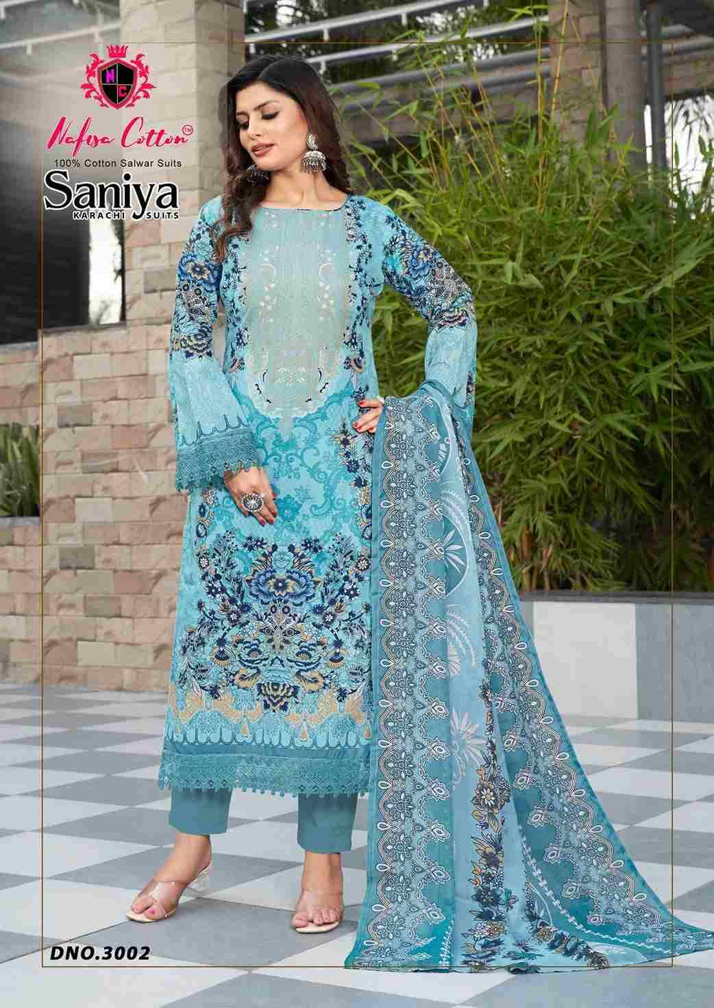 Saniya Vol-3 By Nafisa Cotton 3001 To 3006 Series Beautiful Stylish Festive Suits Fancy Colorful Casual Wear & Ethnic Wear & Ready To Wear Soft Cotton Print Dresses At Wholesale Price