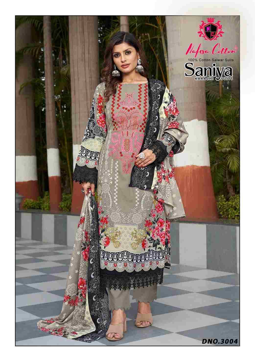 Saniya Vol-3 By Nafisa Cotton 3001 To 3006 Series Beautiful Stylish Festive Suits Fancy Colorful Casual Wear & Ethnic Wear & Ready To Wear Soft Cotton Print Dresses At Wholesale Price