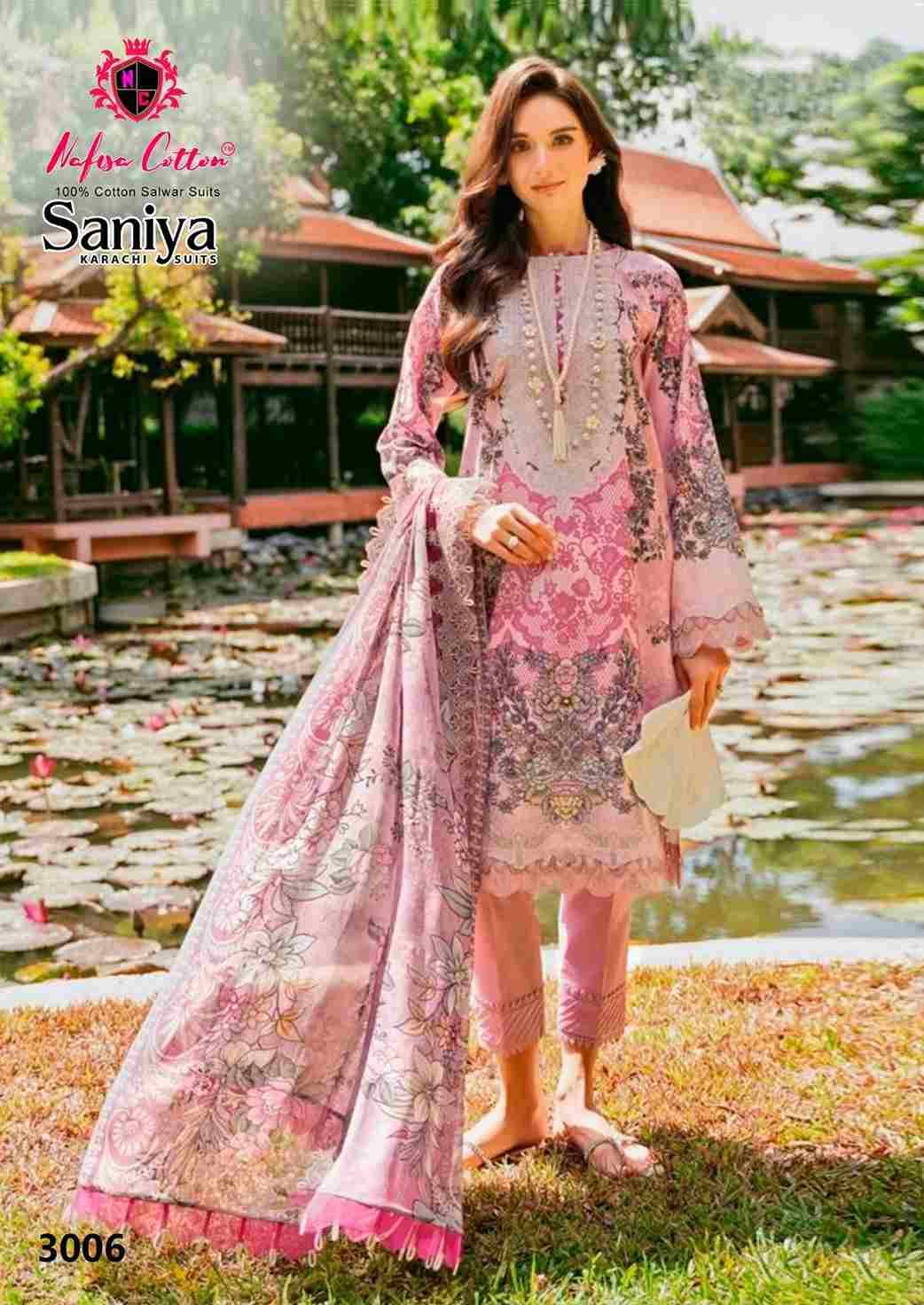 Saniya Vol-3 By Nafisa Cotton 3001 To 3006 Series Beautiful Stylish Festive Suits Fancy Colorful Casual Wear & Ethnic Wear & Ready To Wear Soft Cotton Print Dresses At Wholesale Price