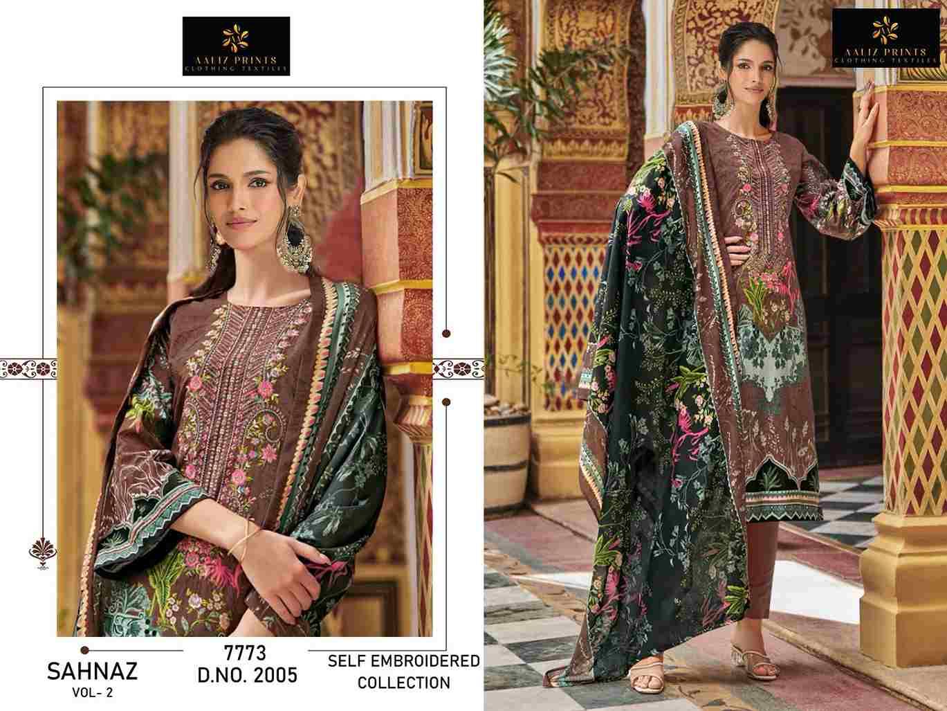 Sahnaz Vol-2 By Aaliz Prints 2005 To 2008 Series Beautiful Festive Suits Stylish Fancy Colorful Casual Wear & Ethnic Wear Cotton Digital Print Dresses At Wholesale Price