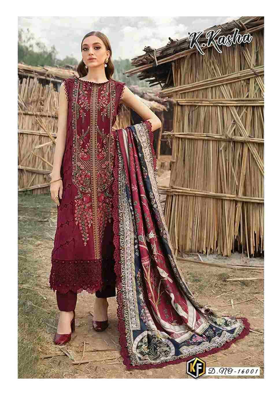 K.Kasha Vol-16 By Keval Fab 16001 To 16006 Series Beautiful Festive Suits Stylish Fancy Colorful Casual Wear & Ethnic Wear Heavy Pure Cotton Print Dresses At Wholesale Price