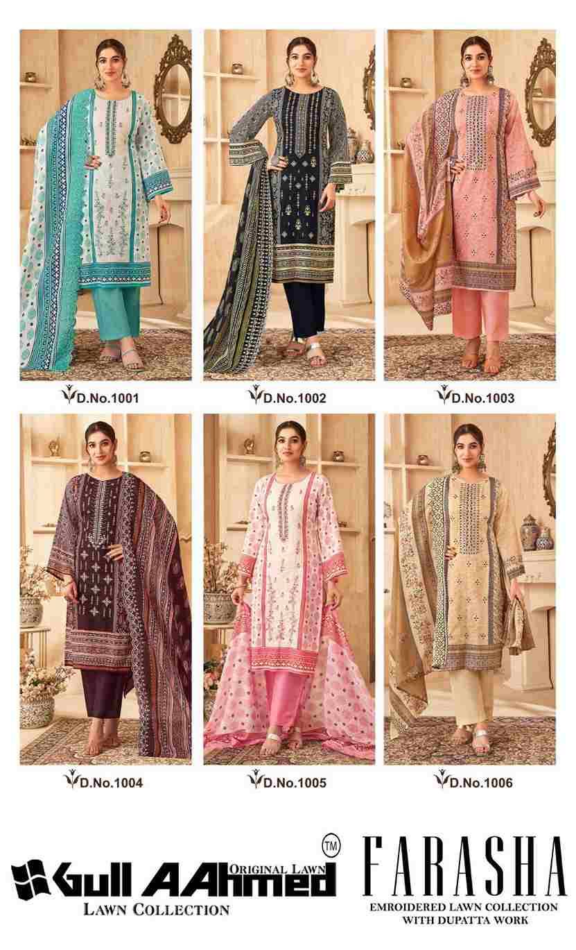 Farasha By Gull Aahmed 1001 To 1006 Series Beautiful Festive Suits Stylish Fancy Colorful Casual Wear & Ethnic Wear Pure Cotton Dresses At Wholesale Price