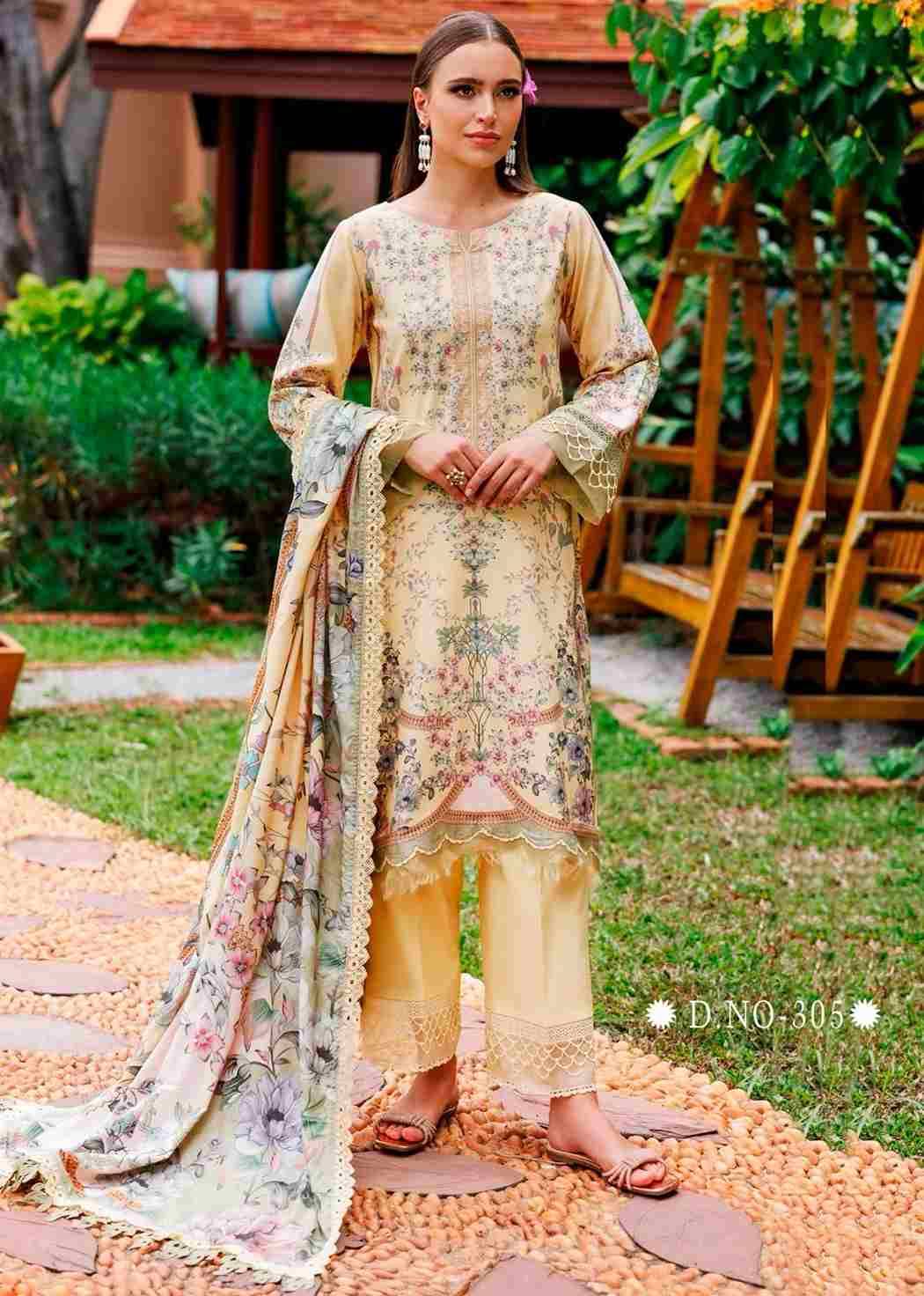 Gulaab Vol-3 By Maryam Hussain 301 To 306 Series Beautiful Festive Suits Stylish Fancy Colorful Casual Wear & Ethnic Wear Cotton Print Dresses At Wholesale Price