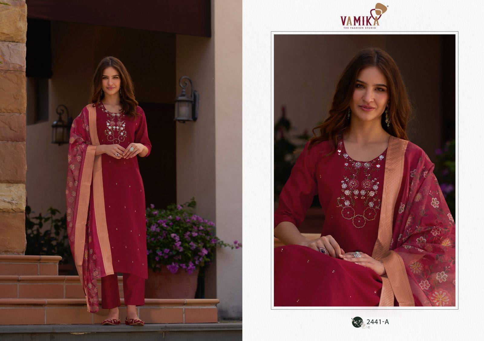 Jannat Vol-1 By Vamika 2441-A To 2441-D Series Designer Stylish Fancy Colorful Beautiful Party Wear & Ethnic Wear Collection Heavy Viscose Dresses At Wholesale Price