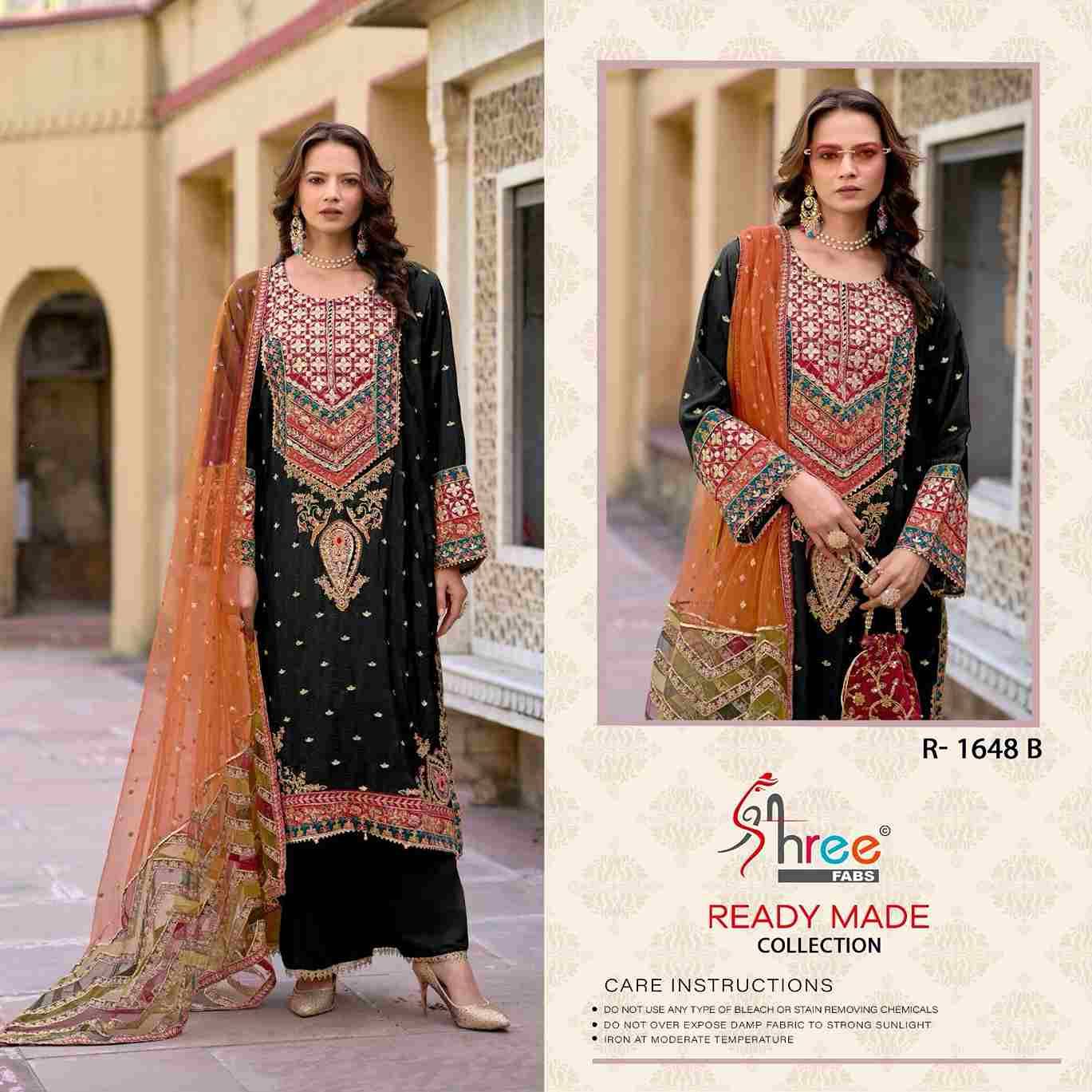 Shree Fabs Hit Design R-1648 Colours By Shree Fabs R-1648-A To R-1648-D Series Designer Pakistani Suits Collection Beautiful Stylish Fancy Colorful Party Wear & Occasional Wear Chinnon Kurtis With Bottom At Wholesale Price