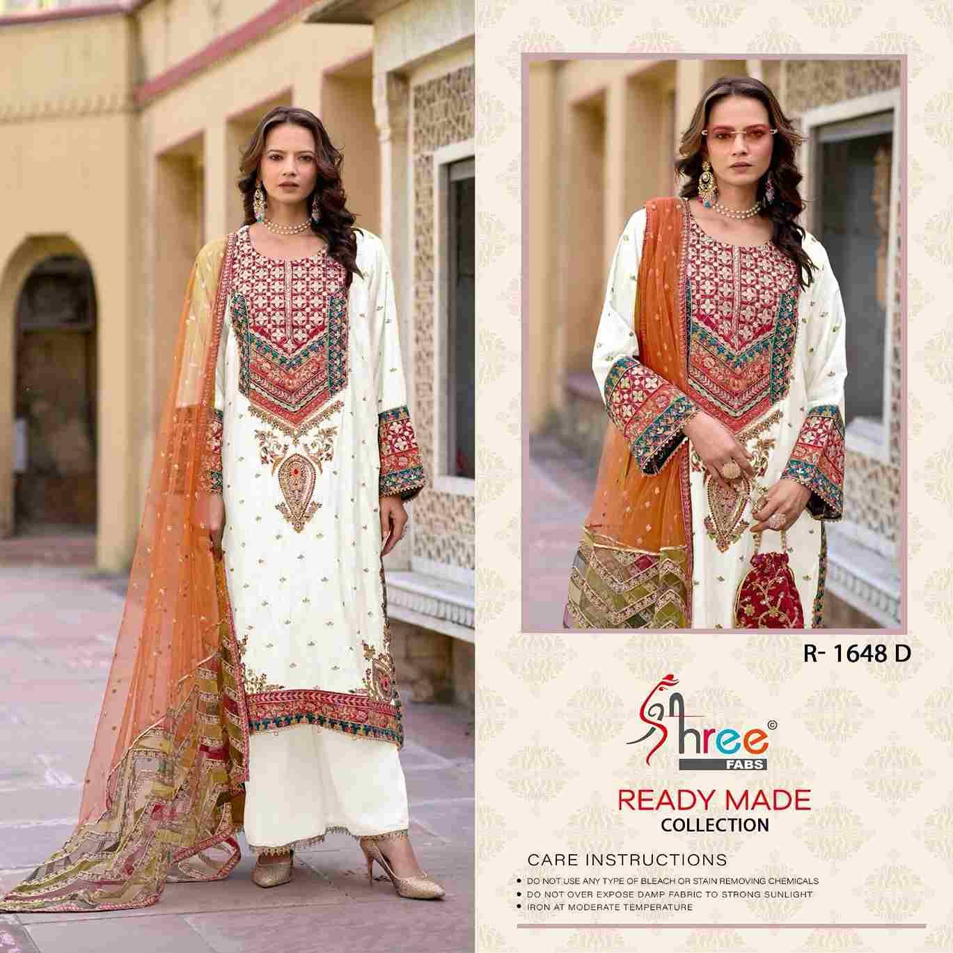 Shree Fabs Hit Design R-1648 Colours By Shree Fabs R-1648-A To R-1648-D Series Designer Pakistani Suits Collection Beautiful Stylish Fancy Colorful Party Wear & Occasional Wear Chinnon Kurtis With Bottom At Wholesale Price