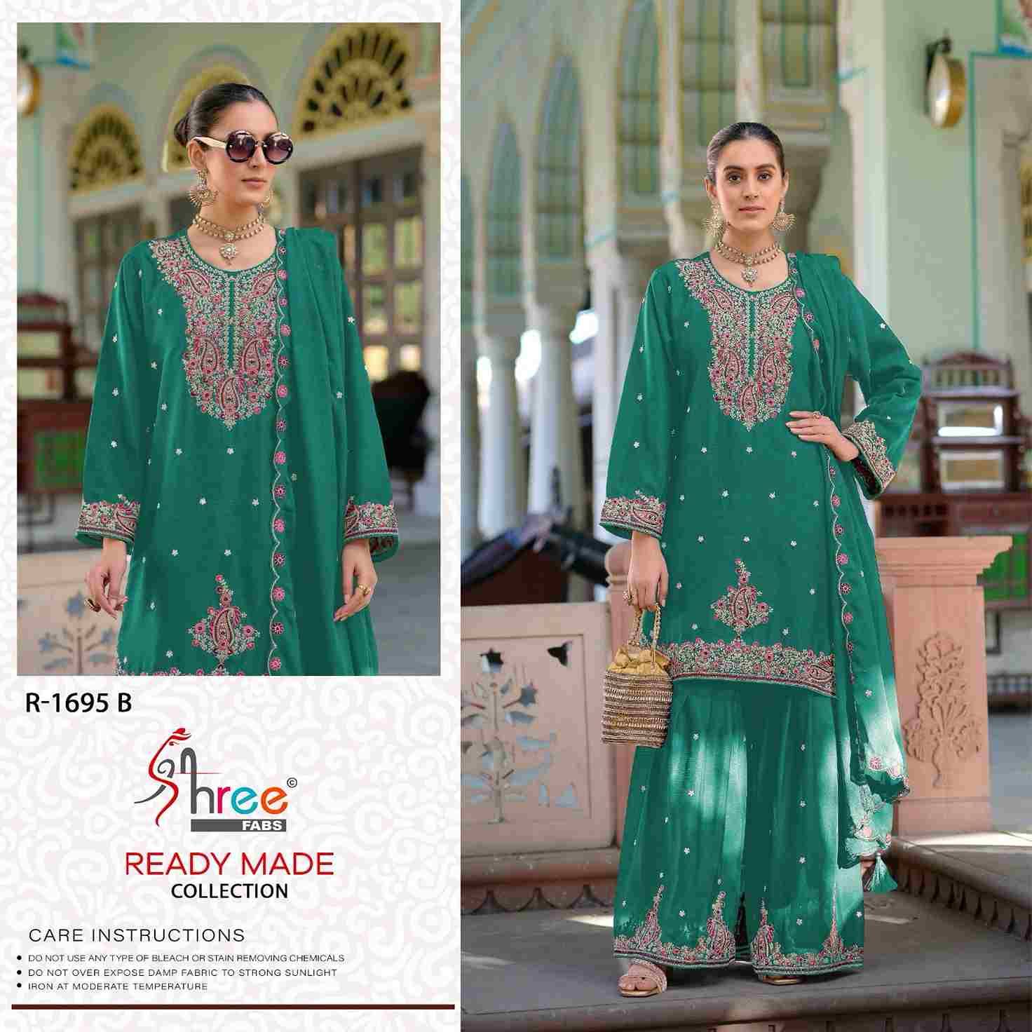 Shree Fabs Hit Design R-1695 Colours By Shree Fabs R-1695-A To R-1695-D Series Designer Pakistani Suits Collection Beautiful Stylish Fancy Colorful Party Wear & Occasional Wear Chinnon Dresses At Wholesale Price