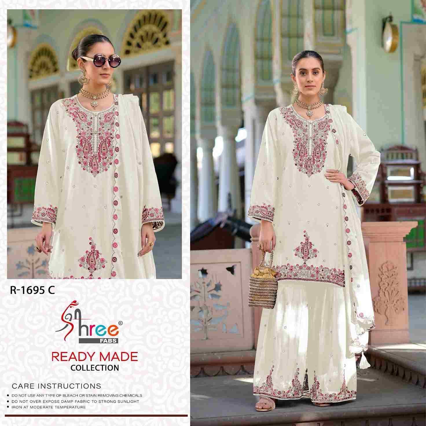 Shree Fabs Hit Design R-1695 Colours By Shree Fabs R-1695-A To R-1695-D Series Designer Pakistani Suits Collection Beautiful Stylish Fancy Colorful Party Wear & Occasional Wear Chinnon Dresses At Wholesale Price