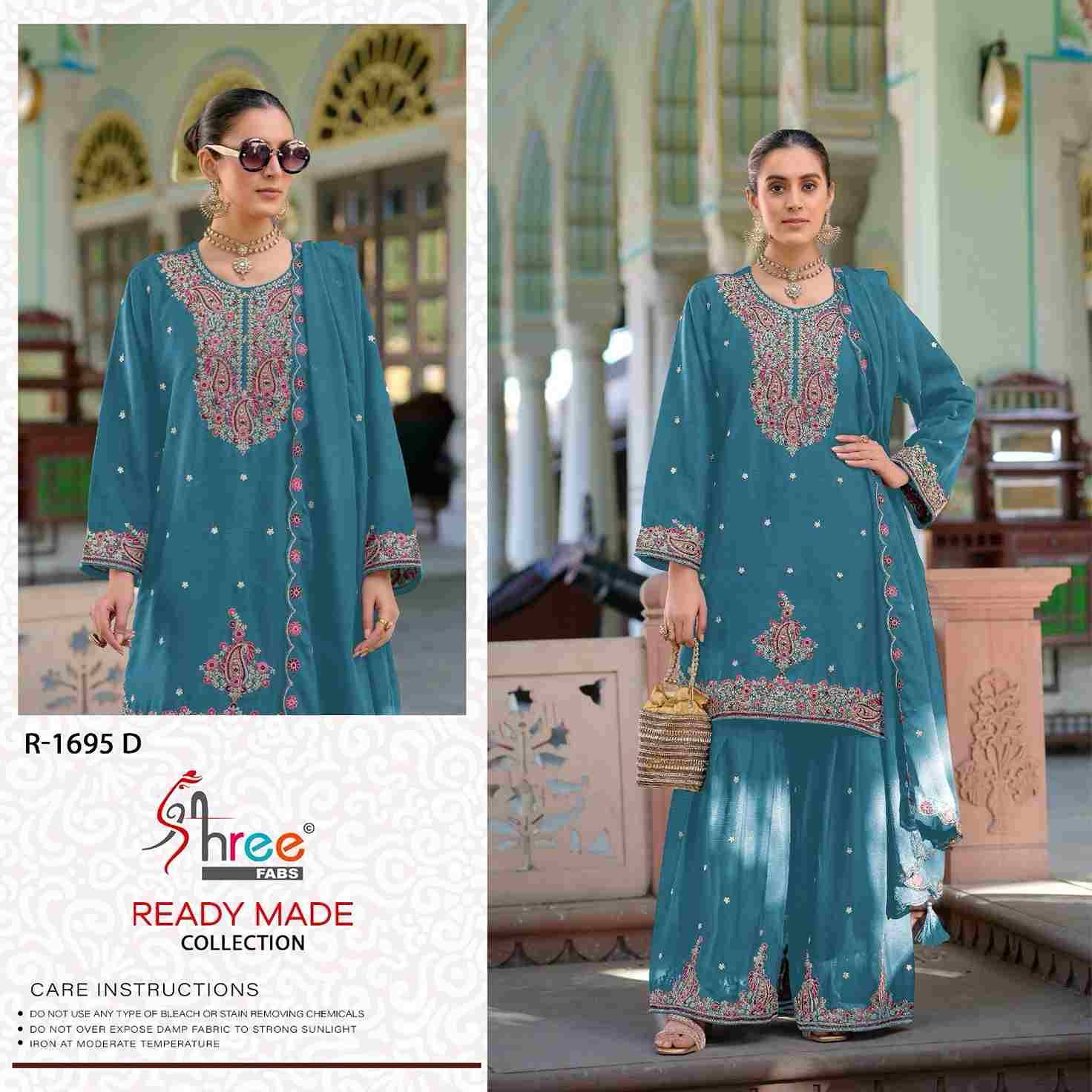 Shree Fabs Hit Design R-1695 Colours By Shree Fabs R-1695-A To R-1695-D Series Designer Pakistani Suits Collection Beautiful Stylish Fancy Colorful Party Wear & Occasional Wear Chinnon Dresses At Wholesale Price