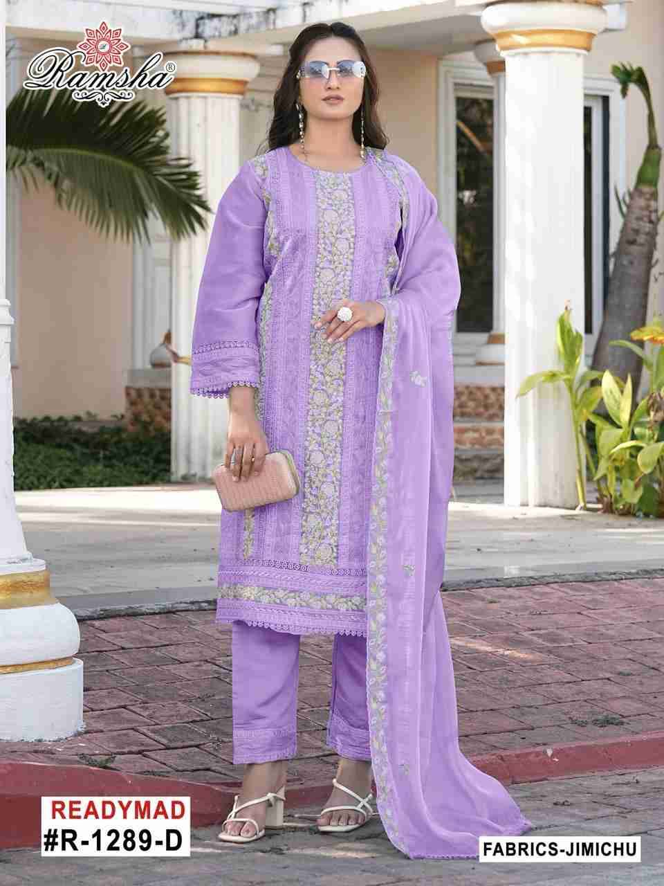 Ramsha 1289 Colours By Ramsha 1289-A To 1289-D Series Designer Pakistani Suits Beautiful Fancy Colorful Stylish Party Wear & Occasional Wear Jimmy Chu Embroidered Dresses At Wholesale Price