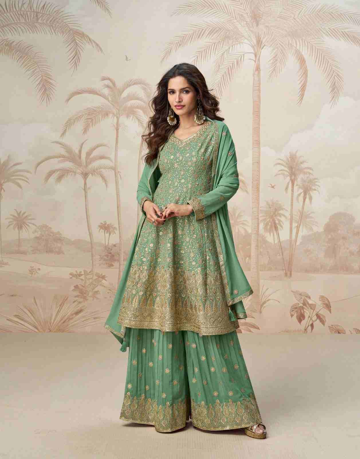 Shivani By Aashirwad Creation 10217 To 10219 Series Beautiful Sharara Suits Colorful Stylish Fancy Casual Wear & Ethnic Wear Premium Georgette Dresses At Wholesale Price