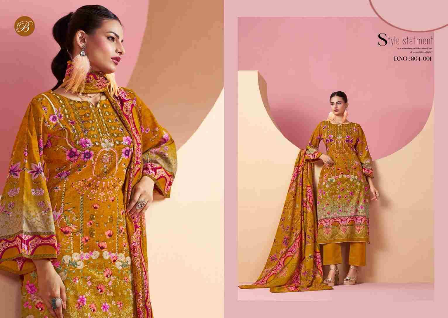 Ruksana By Belliza 804-001 To 804-006 Series Beautiful Festive Suits Colorful Stylish Fancy Casual Wear & Ethnic Wear Pure Cotton Print Dresses At Wholesale Price