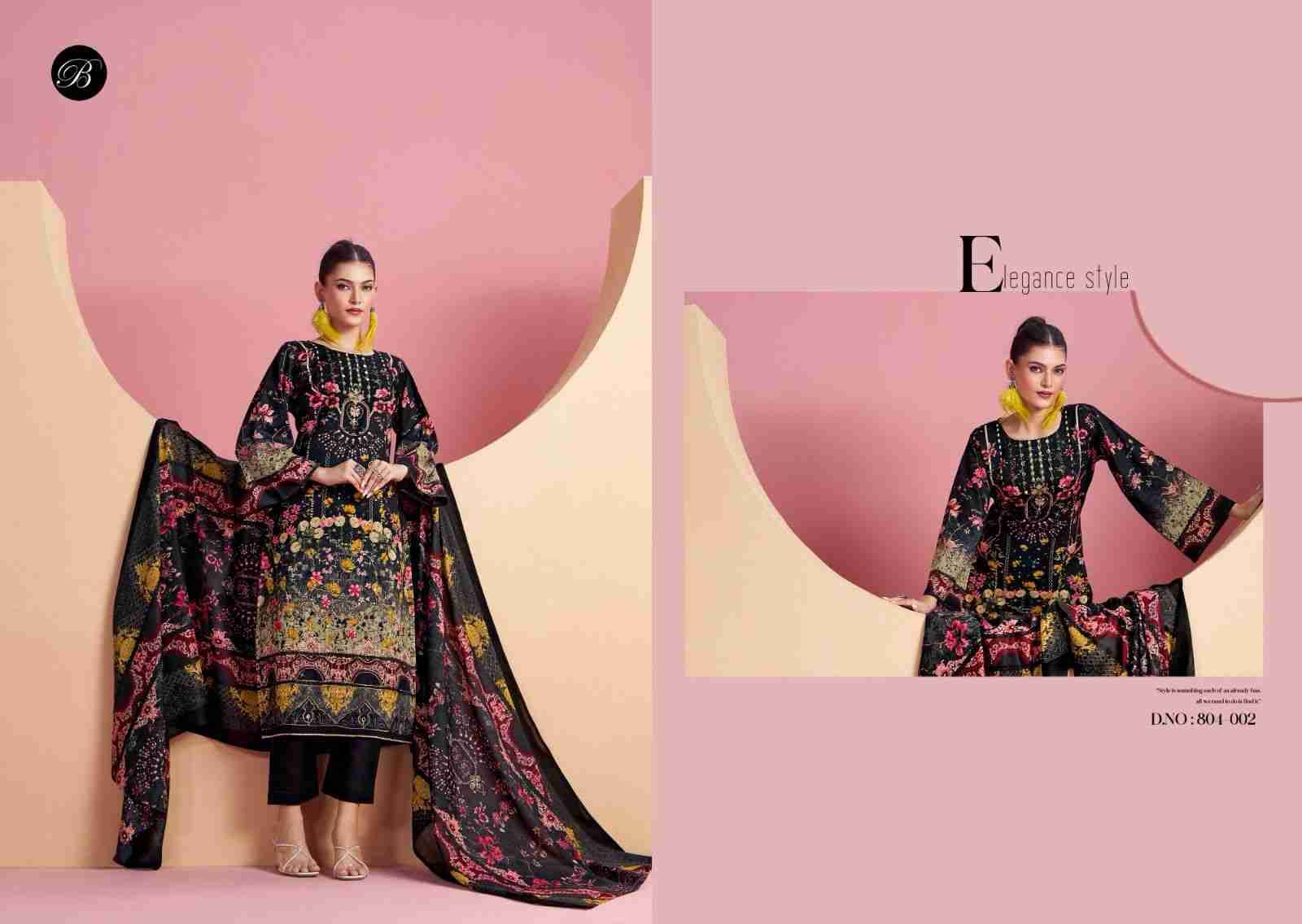 Ruksana By Belliza 804-001 To 804-006 Series Beautiful Festive Suits Colorful Stylish Fancy Casual Wear & Ethnic Wear Pure Cotton Print Dresses At Wholesale Price