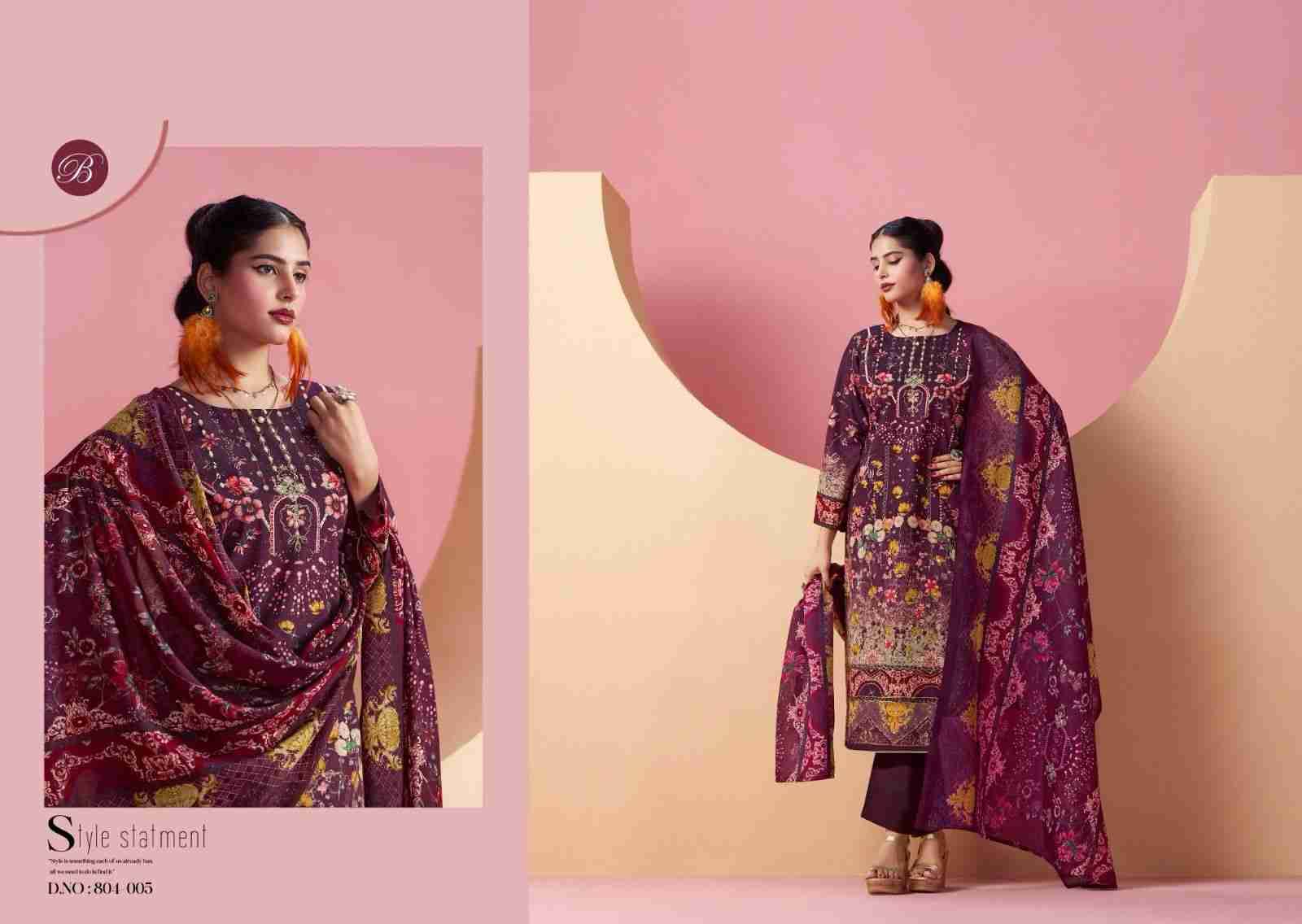 Ruksana By Belliza 804-001 To 804-006 Series Beautiful Festive Suits Colorful Stylish Fancy Casual Wear & Ethnic Wear Pure Cotton Print Dresses At Wholesale Price