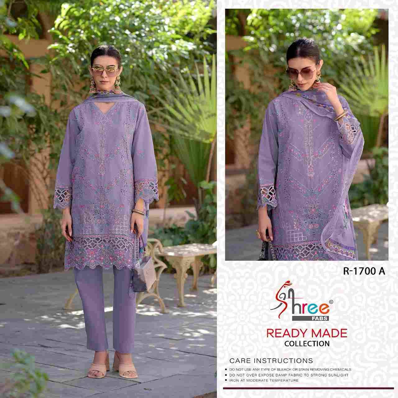 Shree Fabs Hit Design R-1700 Colours By Shree Fabs R-1700-A To R-1700-D Series Beautiful Pakistani Suits Stylish Fancy Colorful Party Wear & Occasional Wear Cambric Lawn Cotton Embroidered Dresses At Wholesale Price