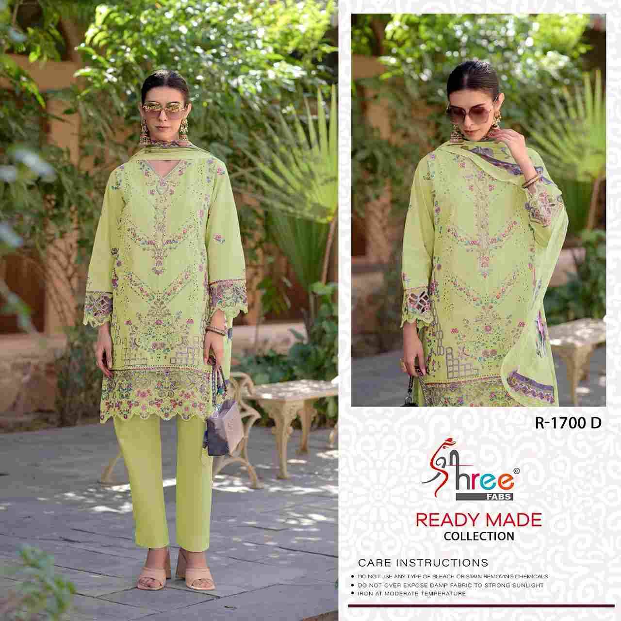 Shree Fabs Hit Design R-1700 Colours By Shree Fabs R-1700-A To R-1700-D Series Beautiful Pakistani Suits Stylish Fancy Colorful Party Wear & Occasional Wear Cambric Lawn Cotton Embroidered Dresses At Wholesale Price