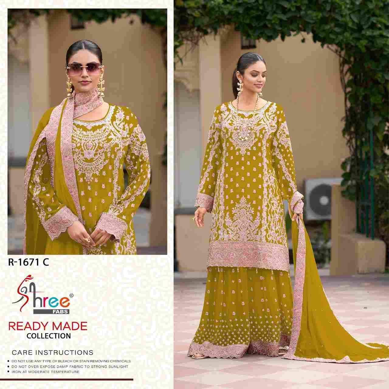 Shree Fabs Hit Design R-1671 Colours By Shree Fabs R-1671-A To R-1671-D Series Designer Pakistani Suits Collection Beautiful Stylish Fancy Colorful Party Wear & Occasional Wear Chinnon Dresses At Wholesale Price
