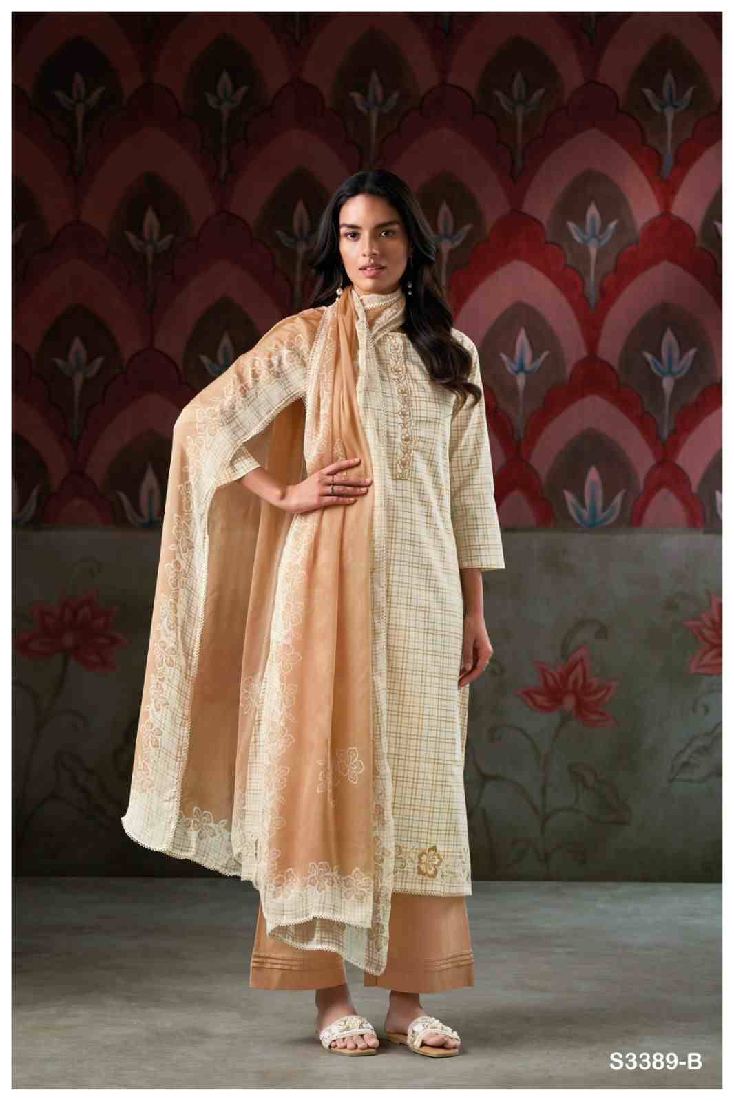 Akiyah-3389 By Ganga Fashion 3389-A To 3389-D Series Beautiful Festive Suits Colorful Stylish Fancy Casual Wear & Ethnic Wear Pure Cotton Print Dresses At Wholesale Price