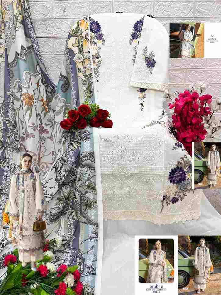 Ombre Lawn Collection-25 Vol-2 By Shree Fabs 3788 To 3790 Series Beautiful Pakistani Suits Stylish Fancy Colorful Party Wear & Occasional Wear Pure Cotton Embroidery Dresses At Wholesale Price