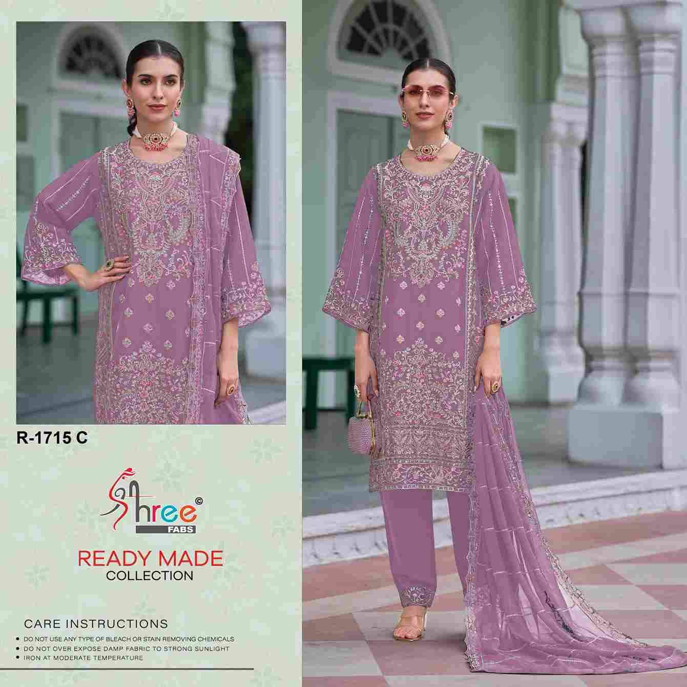 Shree Fabs Hit Design R-1715 Colours By Shree Fabs R-1715-A To R-1715-D Series Beautiful Pakistani Suits Stylish Fancy Colorful Party Wear & Occasional Wear Fendy Silk Embroidered Dresses At Wholesale Price