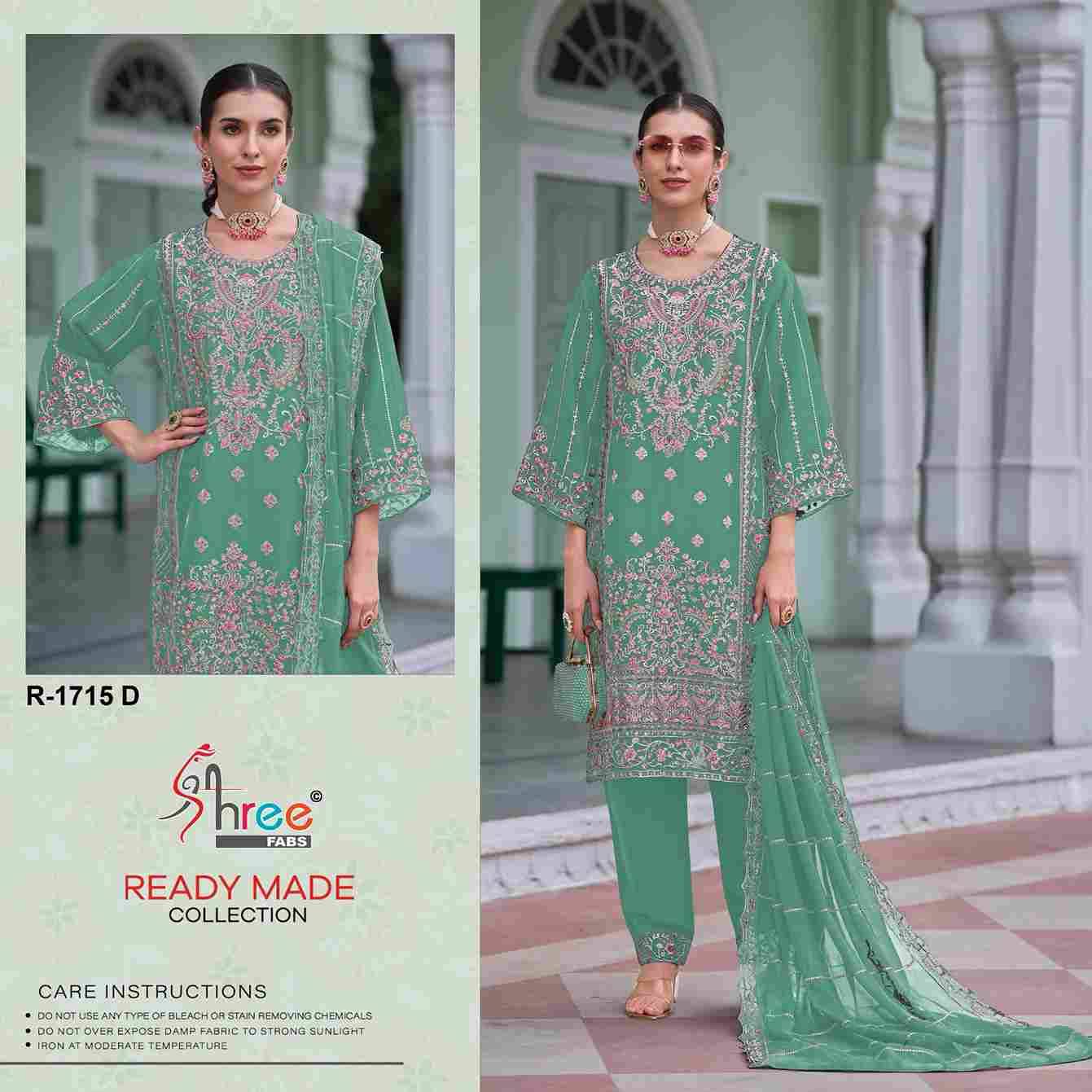 Shree Fabs Hit Design R-1715 Colours By Shree Fabs R-1715-A To R-1715-D Series Beautiful Pakistani Suits Stylish Fancy Colorful Party Wear & Occasional Wear Fendy Silk Embroidered Dresses At Wholesale Price