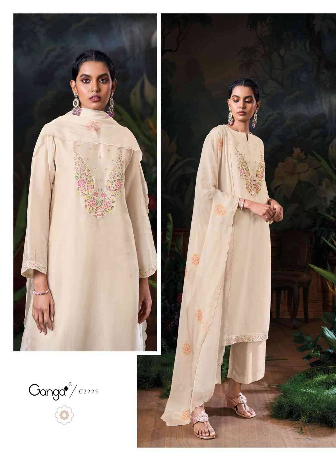 Irha By Ganga Fashion 2225 To 2230 Series Beautiful Festive Suits Colorful Stylish Fancy Casual Wear & Ethnic Wear Pure Bemberg Silk Satin Dresses At Wholesale Price