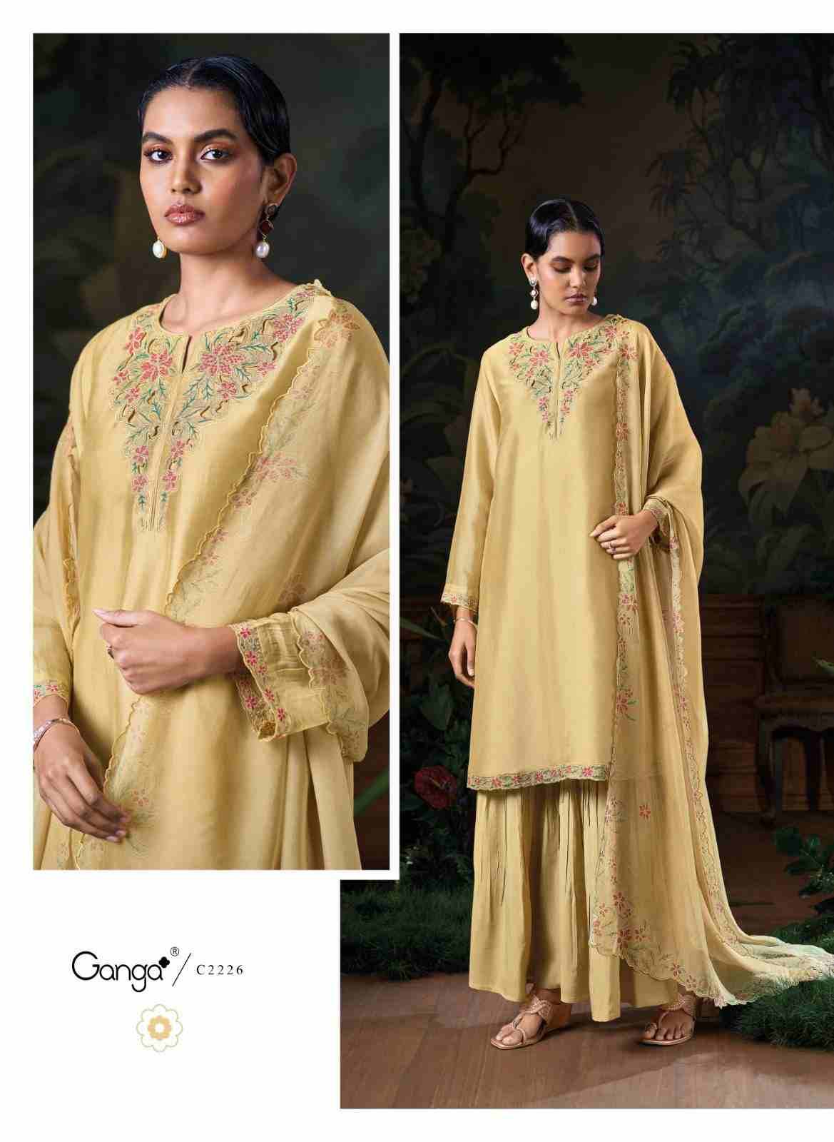 Irha By Ganga Fashion 2225 To 2230 Series Beautiful Festive Suits Colorful Stylish Fancy Casual Wear & Ethnic Wear Pure Bemberg Silk Satin Dresses At Wholesale Price