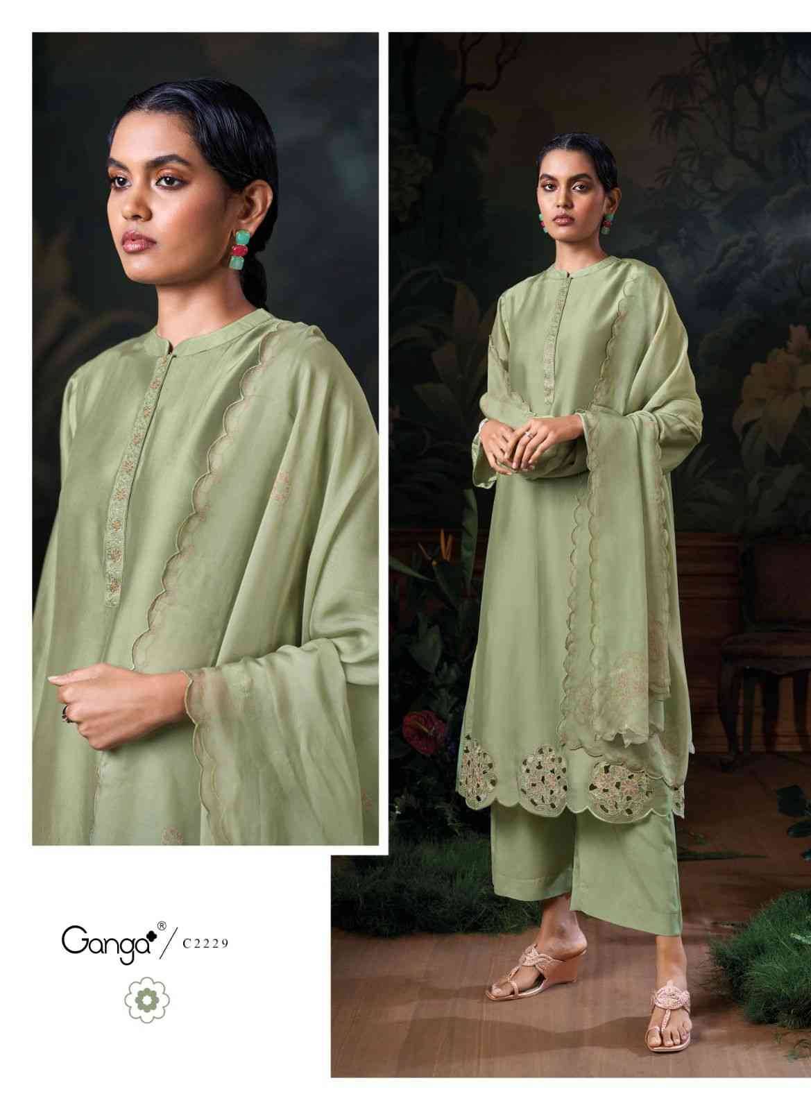 Irha By Ganga Fashion 2225 To 2230 Series Beautiful Festive Suits Colorful Stylish Fancy Casual Wear & Ethnic Wear Pure Bemberg Silk Satin Dresses At Wholesale Price