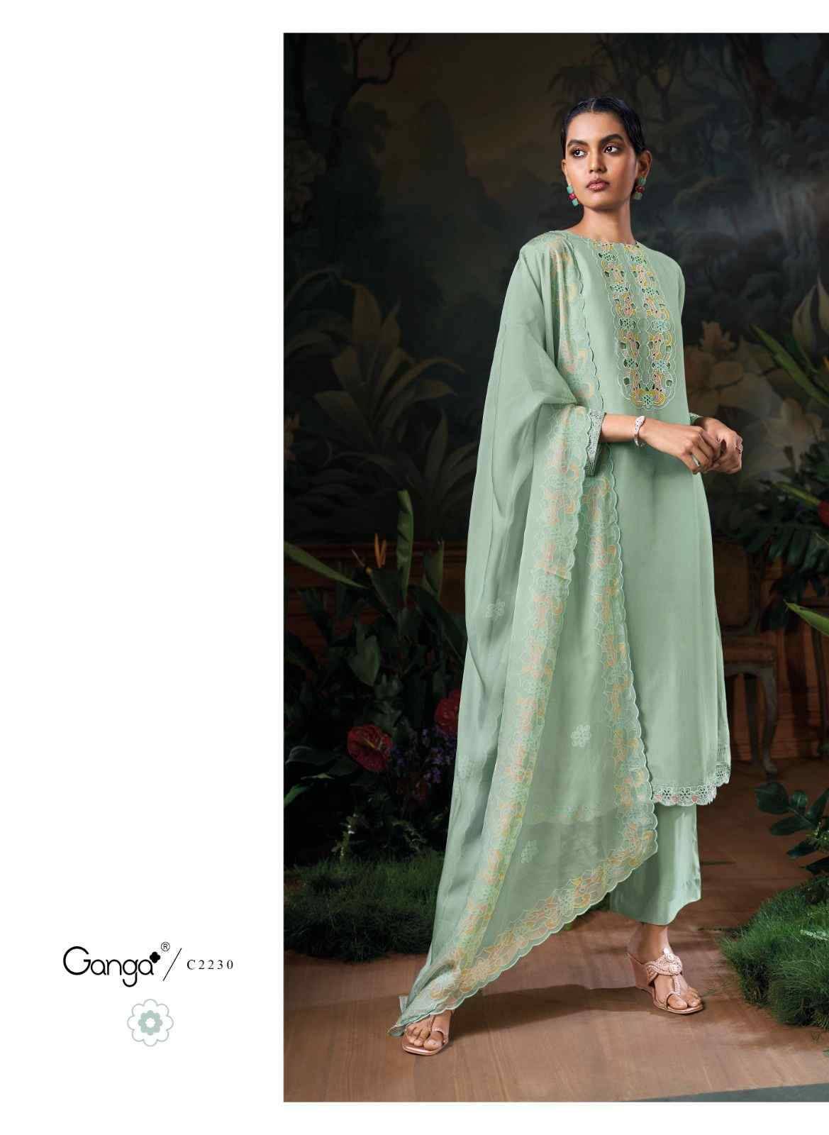 Irha By Ganga Fashion 2225 To 2230 Series Beautiful Festive Suits Colorful Stylish Fancy Casual Wear & Ethnic Wear Pure Bemberg Silk Satin Dresses At Wholesale Price