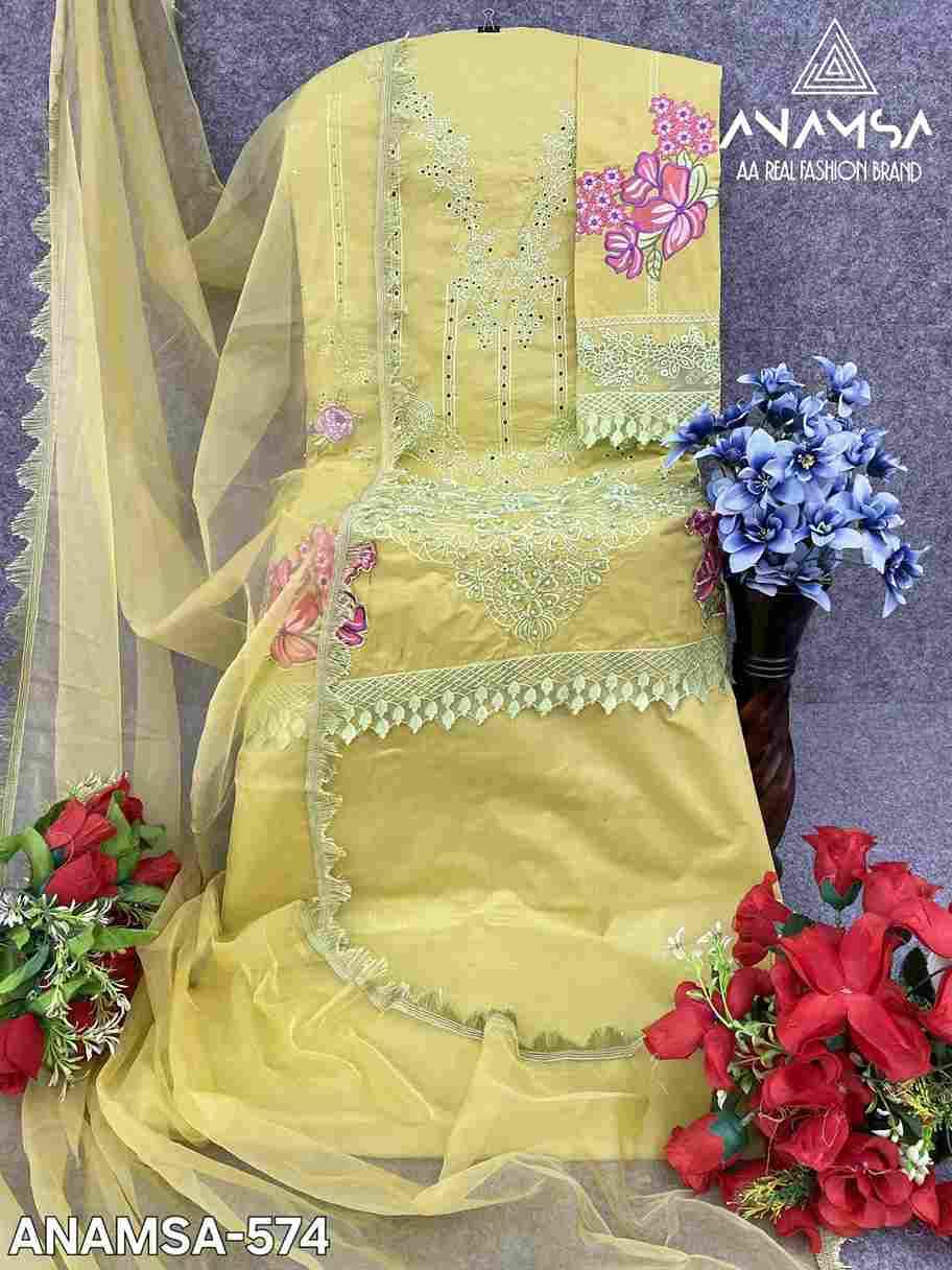 Anamsa Hit Design 574 By Fashid Wholesale Beautiful Pakistani Suits Colorful Stylish Fancy Casual Wear & Ethnic Wear Pure Jam Cotton Embroidered Dresses At Wholesale Price