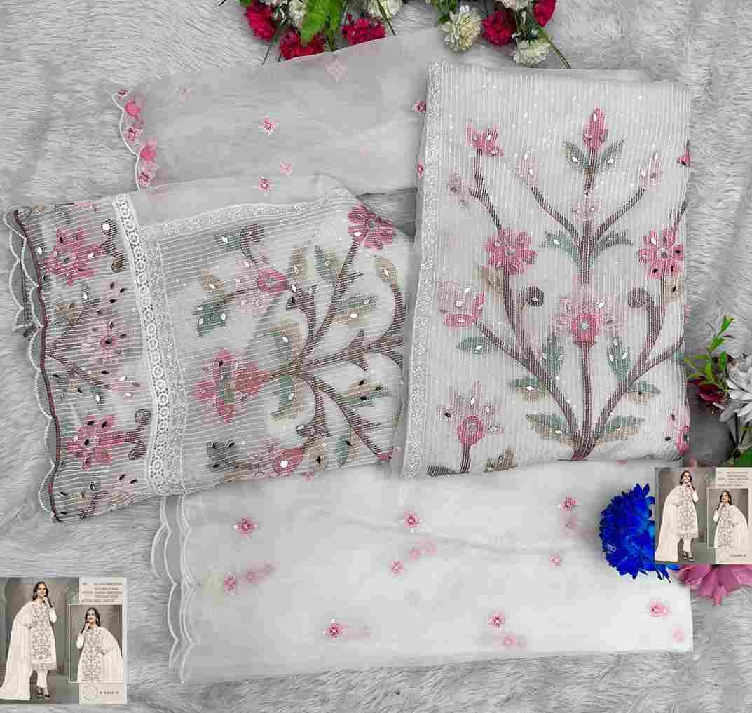 Shree Fabs Hit Design S-5446 Colours By Shree Fabs S-5446-A To S-5446-B Series Beautiful Stylish Pakistani Suits Fancy Colorful Casual Wear & Ethnic Wear & Ready To Wear Organza Embroidery Dresses At Wholesale Price