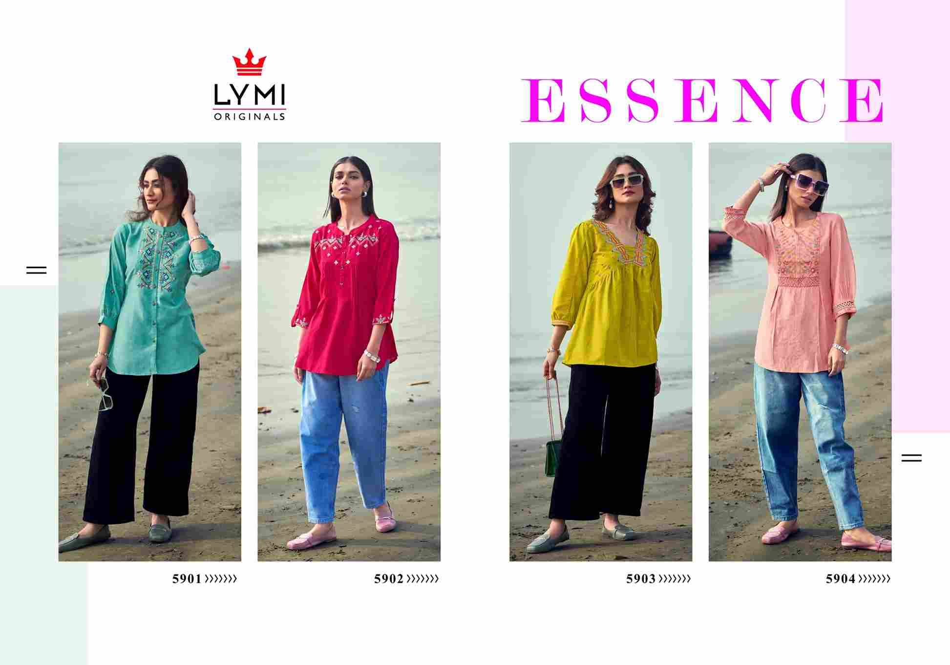 Essence By Lymi Originals 5901 To 5904 Series Designer Stylish Fancy Colorful Beautiful Party Wear & Ethnic Wear Collection Viscose Tops At Wholesale Price