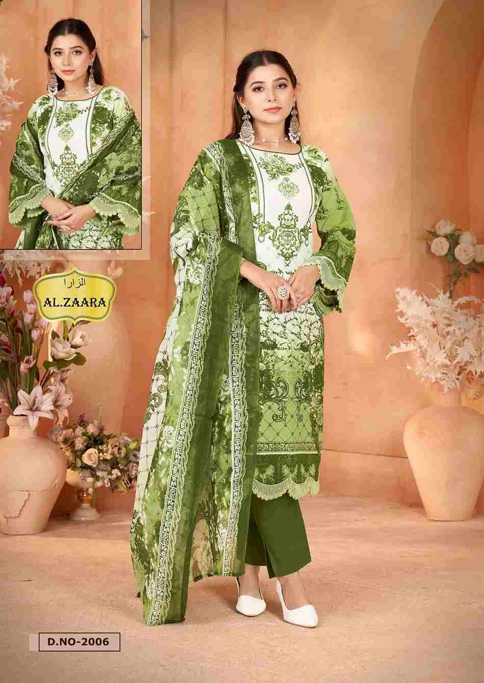 Al.Zaara Vol-2 By Fashid Whoelsale 2001 To 2006 Series Beautiful Suits Colorful Stylish Fancy Casual Wear & Ethnic Wear Heavy Cotton Dresses At Wholesale Price