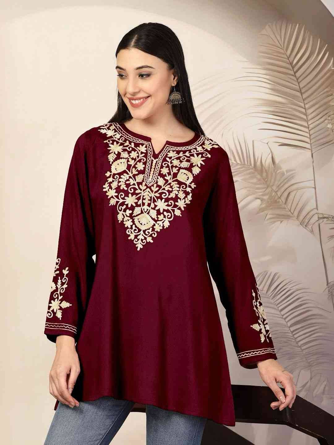 Adaa By Kaamiri 01 To 04 Series Designer Stylish Fancy Colorful Beautiful Party Wear & Ethnic Wear Collection Heavy Rayon Embroidered Tops At Wholesale Price
